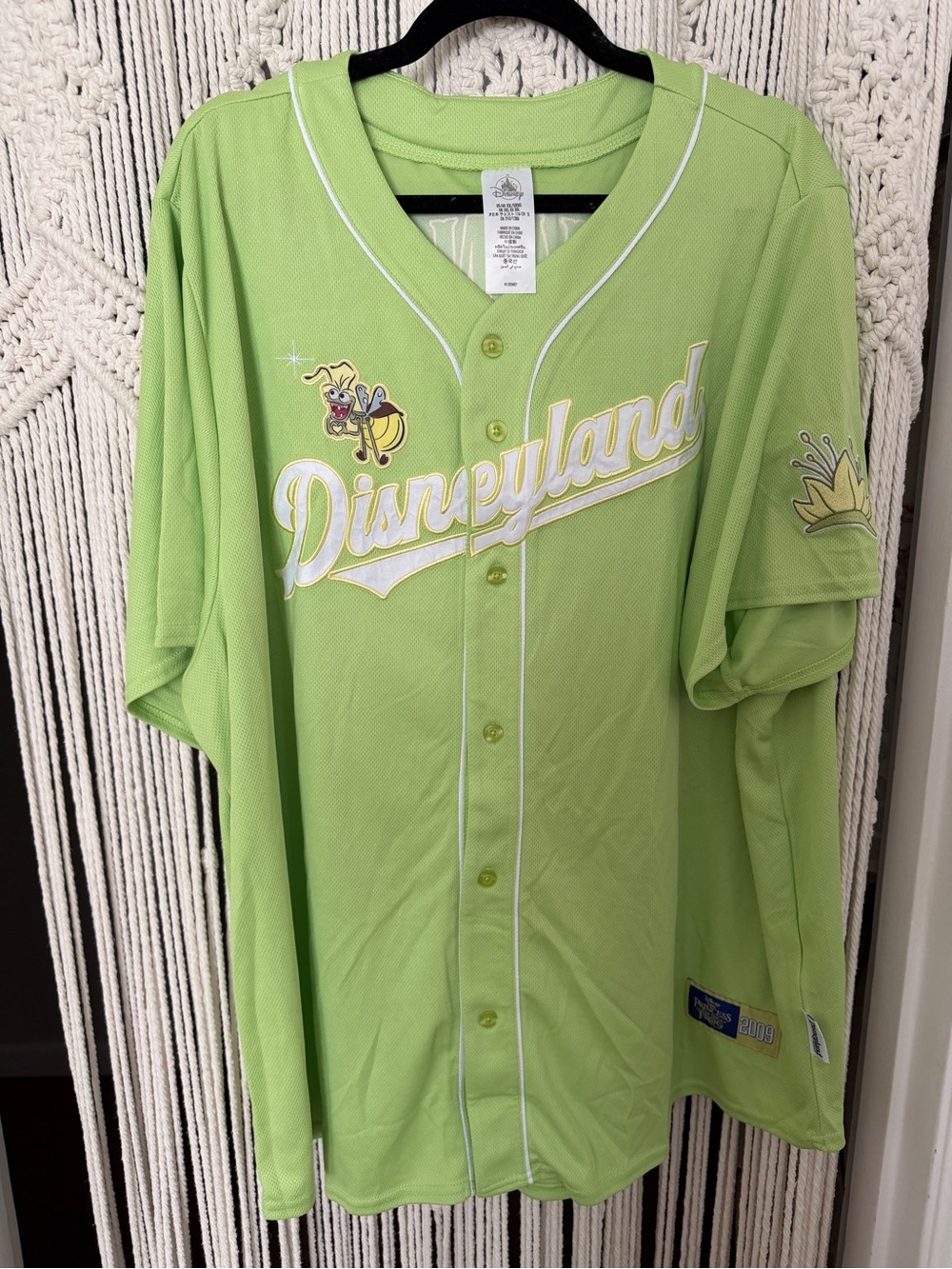 NWOT Disney baseball jersey Tiana The princess and the frog - XXL